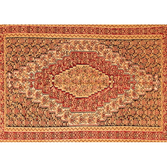 Ahgly Company Indoor Rectangle Persian Orange Traditional Area Rugs, 2' x 5'