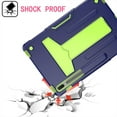 thumbnail image 5 of Epicgadget Case for Samsung Galaxy Tab S8+ (SM-X800/X806) / Tab S7 FE (SM-T730/T736) / Tab S7 Plus (SM-T970/T975/T976) 12.4" Tablet Shockproof Rugged Hybrid Cover Case with Kickstand (Navy Blue/Green), 5 of 5