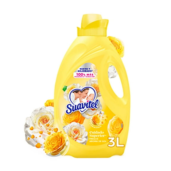 Suavizante acondicionador de telas Suavitel cuidado superior fresco aroma de sol 3 l