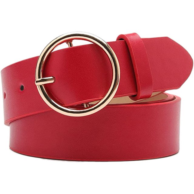 LinYooLi Ceinture Ronde en Faux Cuir pour Femmes, Robe Chic en Jean, Ceintures pour Dames