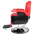 Red Professional Salon Barber Chair 8702A with Adjustable Headrest and