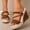 Brown, variant on Women's Espadrille Wedge Sandals Plus-Size Two-Way Breathable Wedge Shoes Comfortable Summer Slippers for Beach & Dress Matching Brown 40
