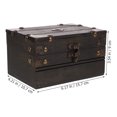thumbnail image 2 of Wooden Treasure Chest Antique Jewelry Storage Box Decorative Wood Toys Storage Box, 2 of 7