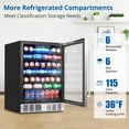 thumbnail image 3 of Luku 24 Inch Beverage Refrigerator, 5.1 Cu.Ft Beverage Fridge, 166 Cans Capacity Drink Fridge with 36～60°F Adjustable Digital Temperature Control Compressor and Safety Lock, 3 of 7