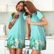 thumbnail image 4 of Easygdp Tropical Pineapple Camisón de manga corta para mujer, informal, estampado, 4 of 6
