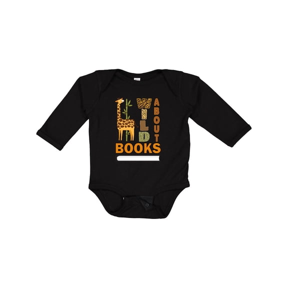 Inktastic Wild About Books Boys or Girls Long Sleeve Baby Bodysuit