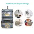 thumbnail image 3 of Tekcoo Large Hanging Travel Toiletry Bag/ Makeup Bag, Cosmetic Bag Travel Makeup Organizer for Accessories, Shampoo, Full Sized Container, Toiletries Gray & Lemon, 3 of 8