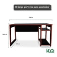 thumbnail image 4 of Escritorio Gamer Juvenil Para Computadora Color Rojo/negro KingsHouse 300244, 4 of 6