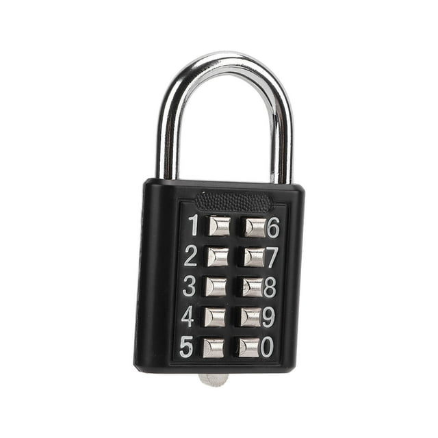 10 Digits Security , Anti Theft Hardened Steel Rustproof Zinc Alloy Outdoor High Strength For Gym Cabinet Gate Toolbox Suitcase