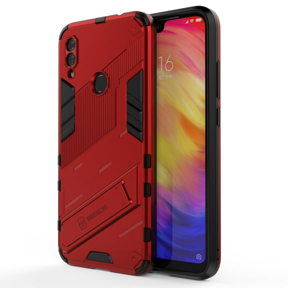 For Xiaomi Redmi Note 7 Punk Armor 2 in 1 PC   TPU Shockproof Case with Invisible Holder