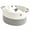 White and Gray, variant on OAKART Large Dog Toy Basket, Oval Cotton Rope Blanket Basket for Living Room with Handles, 17" x 12.5" x 8.5" (30L), White Khaki