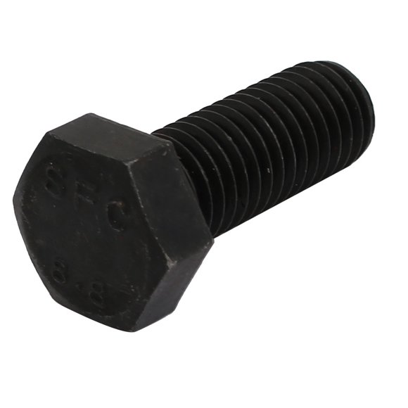 Unique Bargains 8.8 Grade M12x30mm Full Threaded Left Hand Thread Hex Head Bolt Black