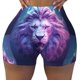 thumbnail image 2 of Fotbe Cool Lion Head Shorts Sin Costuras – Shorts Deportivos de Cintura Alta para Mujer, Elásticos para Gimnasio, Yoga, Running o Ciclismo-Medium, 2 of 8