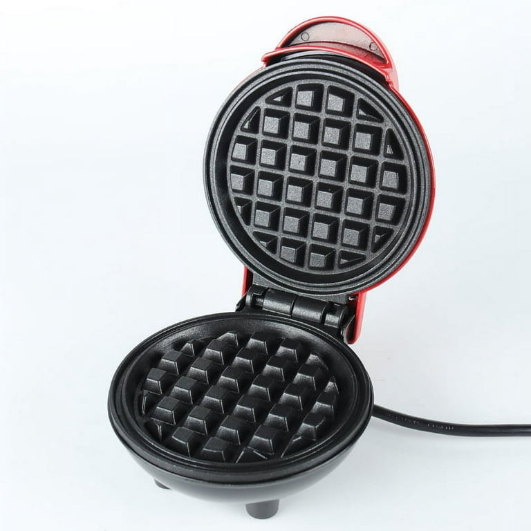 DASH Mini Maker for Individual Waffles, Hash Browns, Keto Chaffles with  Easy to Clean, Non-Stick Surfaces, 4 Inch, Red