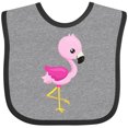 thumbnail image 3 of Inktastic Cute Flamingo, Baby Flamingo, Pink Flamingo, Bird Girls Baby Bib, 3 of 4
