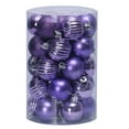 thumbnail image 3 of xihome Juego de 34 adornos navideños de plstico de 4 cm para rbol de Navidad con purpurina, 3 of 6