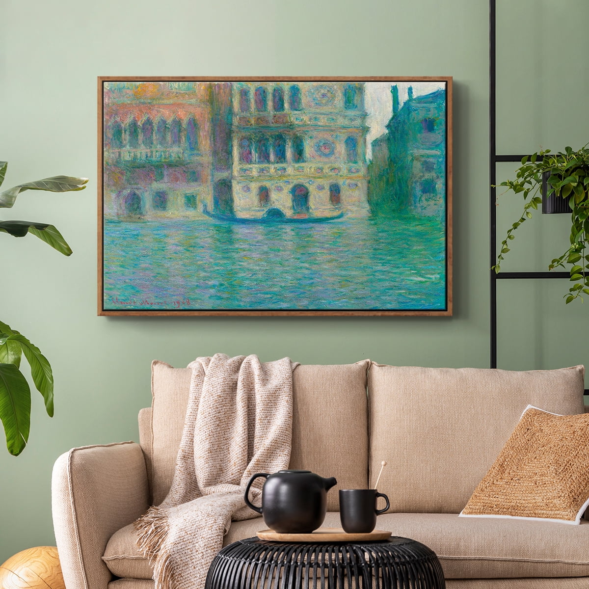 Vintage Landscape-CL By Wexford Home Framed in Walnut Wood Gallery Wrapped Canvas 25 in. x 37 in.