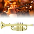 thumbnail image 4 of Fugacal Kid Trumpet ABS Golden Coated Trumpet Toy Trumpet Gift Wind Instruments For Kids, 4 of 8