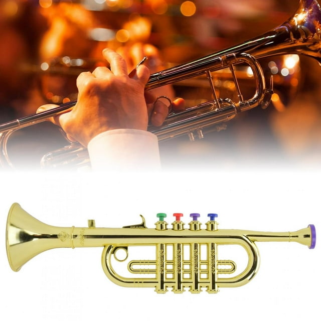 Birthday Present Children Trumpet, Kid Trumpet, Wind Instrument Teaching Supplies For Enthusiast For Stage Performances Beginner