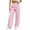 Pink wide leg flowy pants for women a1, variant on Cagogo Women's Wide Leg High Waisted Flowy Pants Casual Loose Solid Lounge Yoga Trousers Travel Beach Work Clothes, Black L