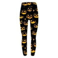 thumbnail image 6 of QATAINLAV Halloween Leggings for Women Funny Cute Pumpkin Ghost Printed Tights Fall Festival Workout Yoga Pants, Yellow, XXL, Birthday Gifts, 6 of 7