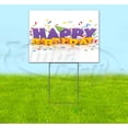 thumbnail image 1 of Happy Birthday (18" x 24") Yard Sign, Includes Metal Step Stake, 1 of 6