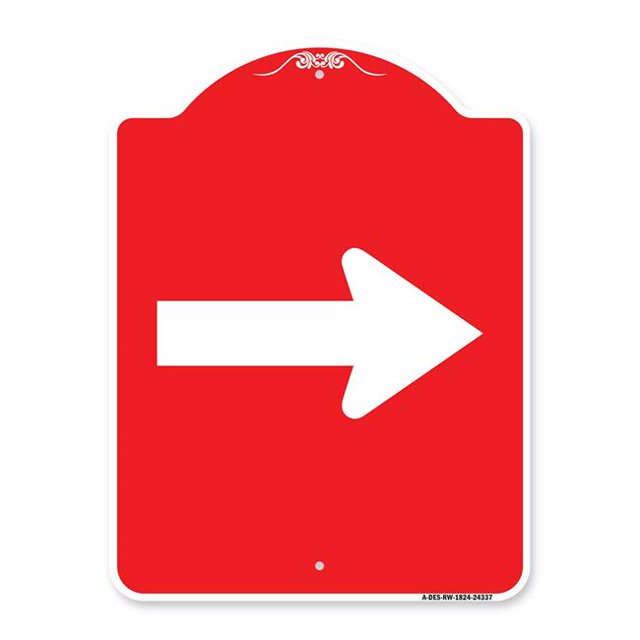 Panneau de la Série Designer 18 x 24 Po - Arrow, Rouge & Blanc