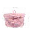 thumbnail image 3 of 1PC Delicate Cotton Rope Woven Household Desktop Storage Basket with Lid, 3 of 8