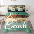 thumbnail image 1 of YST Tropical Hawaii Beach Bedding Set, Coastal Starfish, 7-Piece, Queen, 1 of 4
