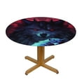 thumbnail image 3 of JEUXUS  Cool Dragon Wolf Round Tablecloth Fantasy Galaxy Magical Animals Dragon Wolf Decorative Fabric Table Cover for Outdoor and Indoor Use, 3 of 7
