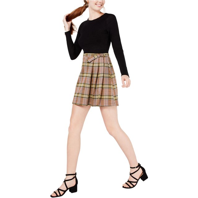 Teeze Me Womens 2-Tone A-line Dress, Multicolor, 3/4