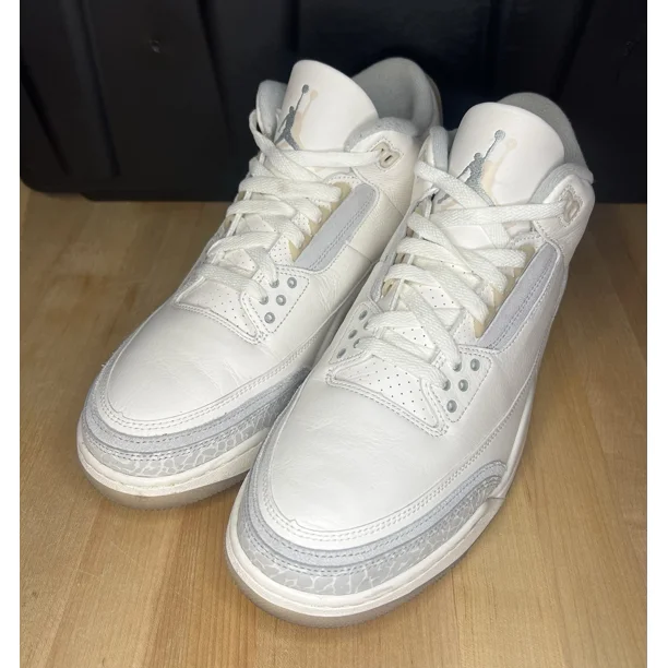 Ni - ke Ni - ke Air Jordan 3 Retro Mens Size 11.5 Craft Ivory White Grey Cream FJ9479-100