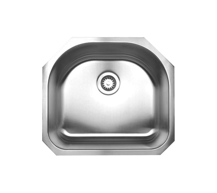 Whitehaus Whnu2119 Single Bowl D Bowl Undermount Sink Stainless Steel Walmart Com Walmart Com