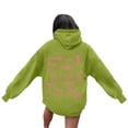 thumbnail image 3 of Women's Hoodies Sweatshirts Graphic Word Hoodie Sweatshirt for Women Long Sleeve Cozy Preppy Tops Casual Everyday Wear Green XL, 3 of 6