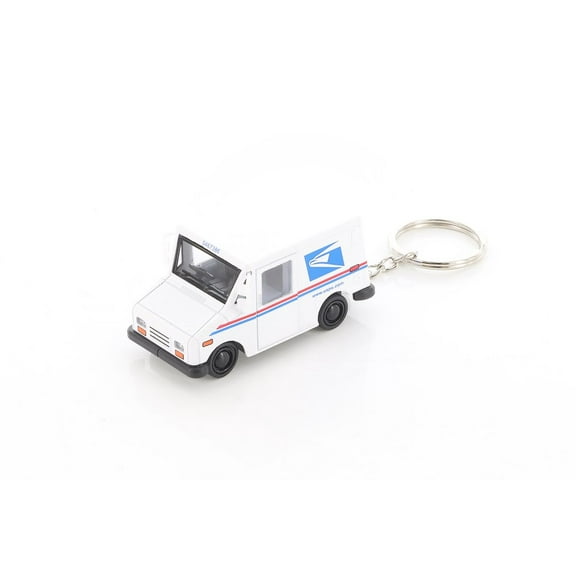 United States Postal Service (USPS) Long Live Postal Mail Delivery Vehicle (LLV) Key Chain, White - Kinsmart 2547DK - 1/72 scale Diecast Model Toy Car
