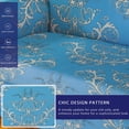 thumbnail image 3 of Subrtex Sofa Slipcovers Stretch Couch Covers 2-Piece Spandex Printed Furniture Protector Home Decor (Blue, Sofa), 3 of 6