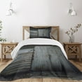 thumbnail image 3 of Ambesonne Industrial Quilted Bedspread Set 2 Pcs, Zinc Door Old, Twin Size, Green Brown and Grey, 3 of 6
