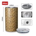 thumbnail image 4 of 20oz Coffee Tumblers Yellow and Brown Of Cheetah Print Stainless Steel Vacuum Insulated Travel Tumbler Coffee Cups Mug with Lid and Straw with Cleaning Brush for Cold & Hot Drinks, 4 of 5