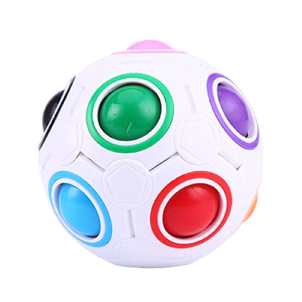 Cube Rainbow Ball Puzzles Football Magic Cube Educational Learning Toys for Children Adult Kids Stress Reliever Toys heqiyong LED