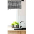 thumbnail image 3 of Ambesonne Geometric Valance Pack of 2, Monotone Shapes Zigzags, 54"X12", Charcoal Grey and White, 3 of 4