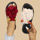 thumbnail image 3 of Mujeres Zapatos de Caminar Versátiles Dos Tonos Color Bloqueado Envolvente Tamaño Más Ligero Y Cómodo Estilo Primavera / Verano de Moda Zapatillas de Tacón Bajo de Playa Plana, 3 of 6