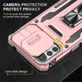 thumbnail image 3 of Dteck For Motorola Moto G Stylus 5G (2022),Magnetic Ring Holder Stand Shockproof Slide Lens Protector Case Cover,Rosegold, 3 of 7