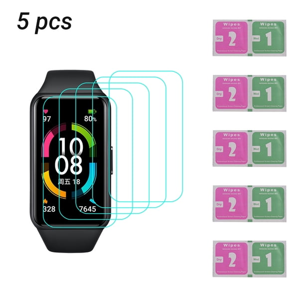 Honor Band 6 Standard Edition Soft Film Watch Protector de Pantalla Plus Dry & Wet Pack 5 Piezas MABOTO Película de pantalla