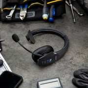 BlueParrott B450-XT Wireless Bluetooth Mono Headset with 96% Noise Cancellation Microphone & Padded Headband, Black