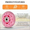 thumbnail image 3 of Uxcell Inline Skate Wheels with Bearings, Outdoor & Indoor Roller Skate Wheel Inline Skate Replacement ( 70mm, 8Pack, Pink ) for Scooter, 3 of 6