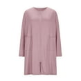 thumbnail image 4 of UQJfacai Robes for Women Zipper Front House Coat Lightweight Long Sleeves Bathrobe Soft Comfy Loose Knee Length Sleep Dress S-XXL, 4 of 6