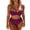 Dark Purple, variant on Womens Bikini Sets Women's Two Piece Swimwear Bikini Top with High Waist Bottoms Solid Color Tankini Spaghetti Strap Sleeveless Black L