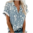 thumbnail image 2 of DPTALR Blouse Décontractée Imprimée à Manches Courtes pour Femmes, 2 of 4