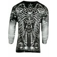 thumbnail image 3 of Xtreme Couture by AFFLICTION Men's THERMAL T-Shirt CATACOMBS Skull, 3 of 12