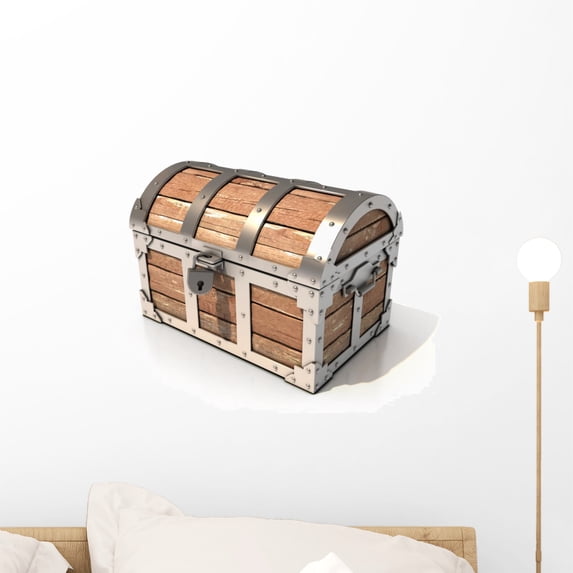 Chest 3D Illustration Wall Decal by Wallmonkeys Peel and Stick Graphic (18 in W x 15 in H) WM305720